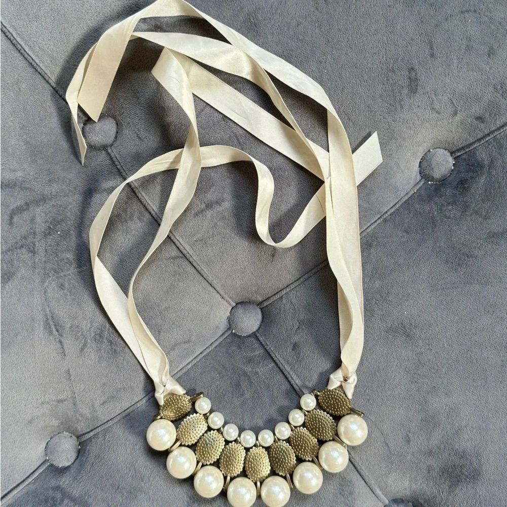 🎁  Unique Designer  Faux Pearl Necklace Choker Reversable. Cambodia designer